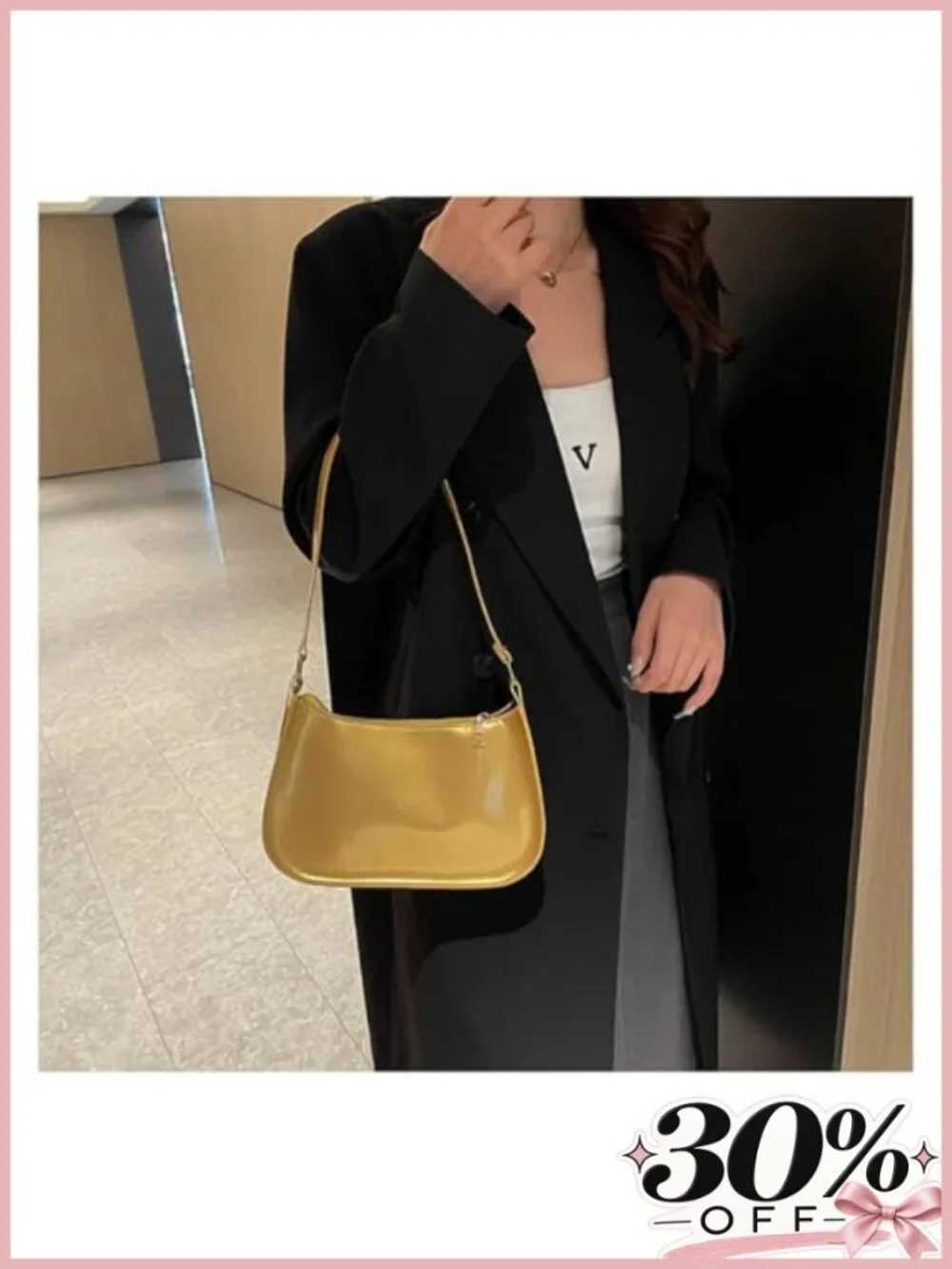 Patent Leather Clutch Purse Shiny Evening Handbag Women Shoulder Bag Mini Hobo